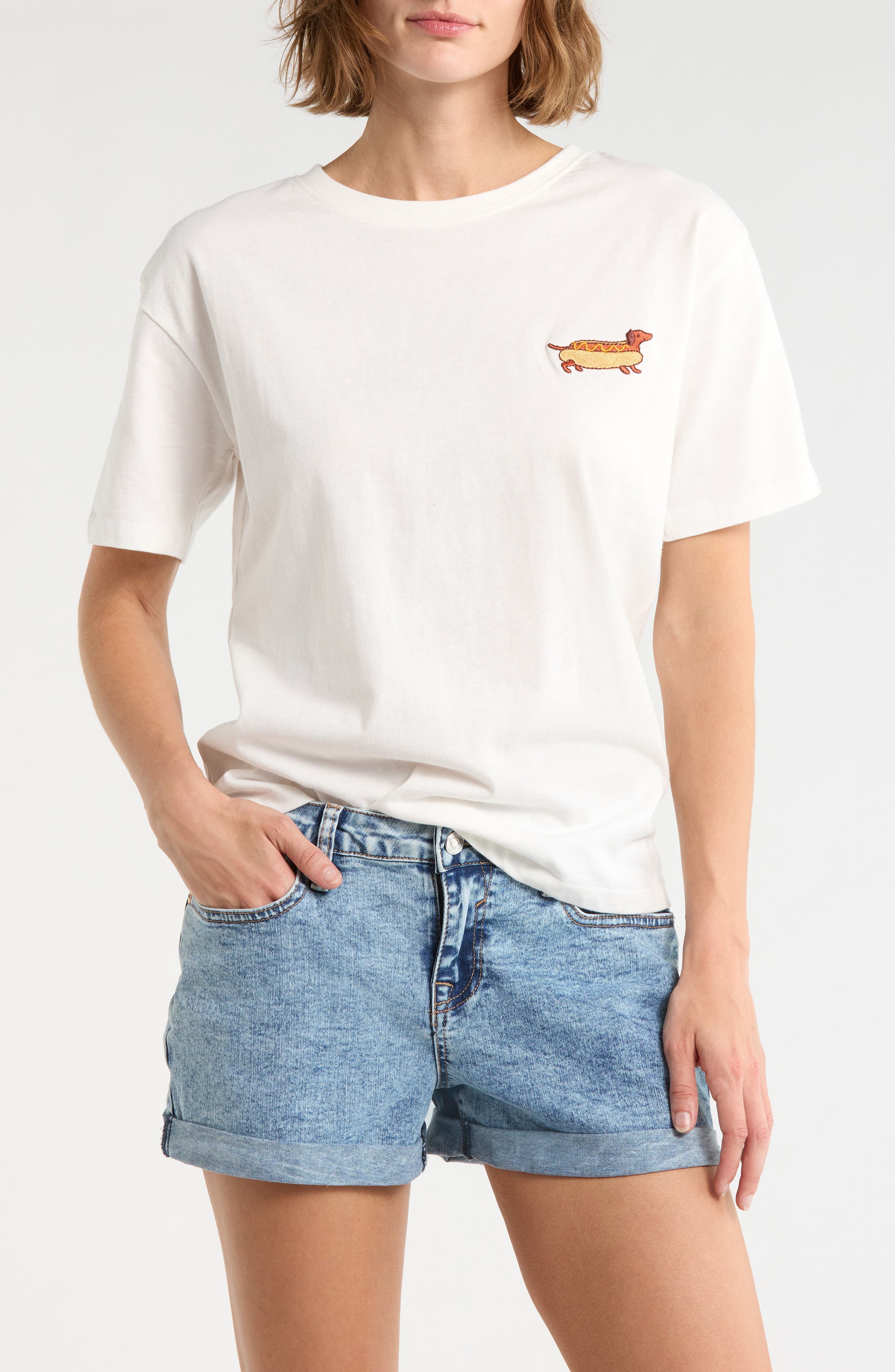 C & C California Toni Boxy Cotton Crop Tee