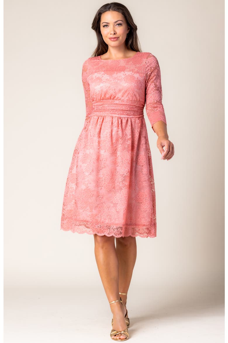 Luna Lace Cocktail Dress, Alternate, color, French Rose