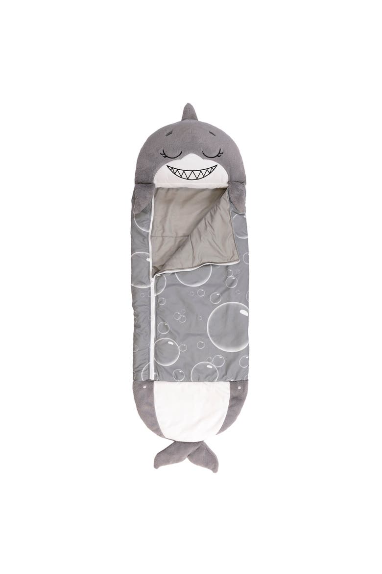 Grey Shark 2 in 1 Pillow & Sleeping Bag Medium, 54 inch x 20 inch, Main, color, Gray