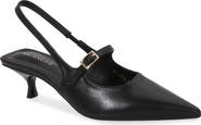 BERNESS Corrie Pointed Toe Buckle Slingback Kitten Heel Pump