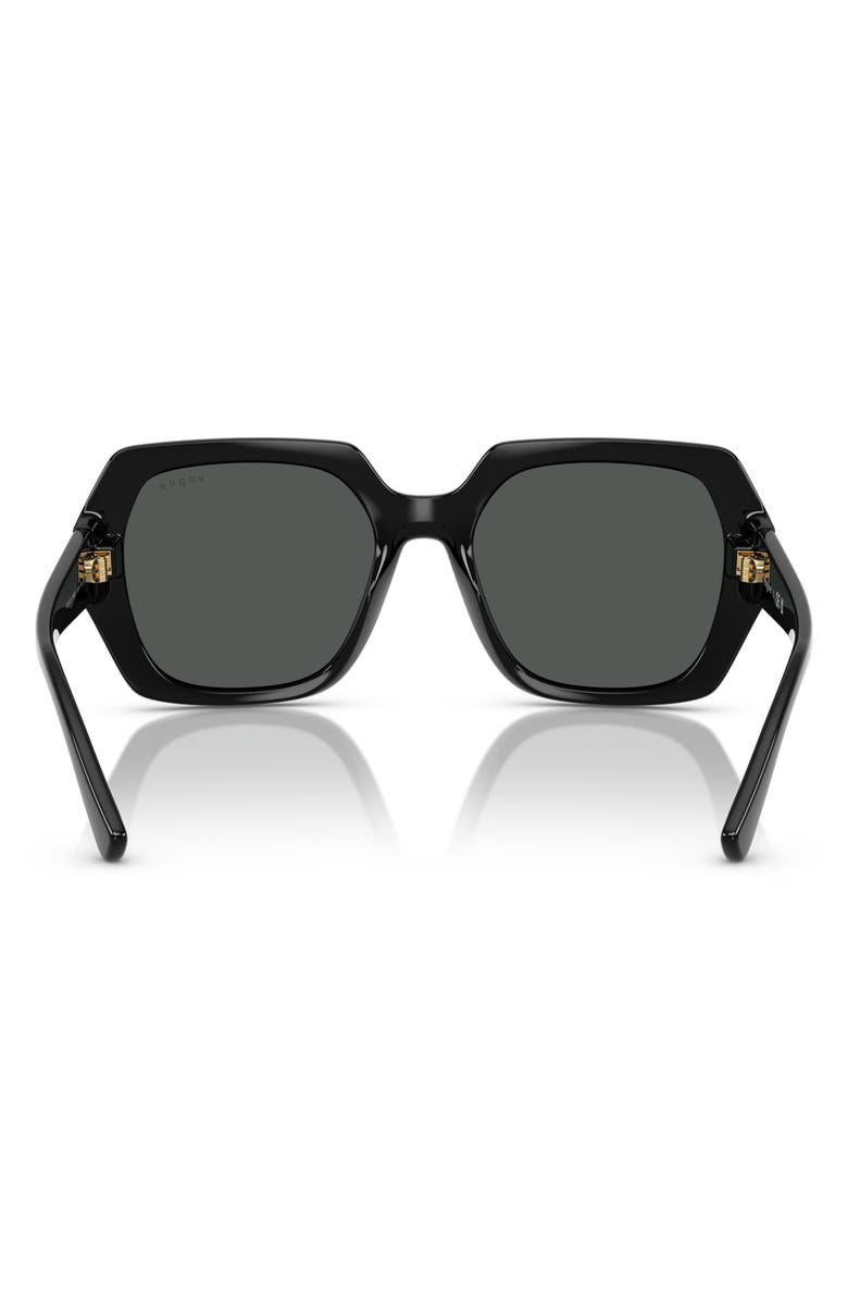 VOGUE 55mm Irregular Sunglasses, Alternate, color, Black