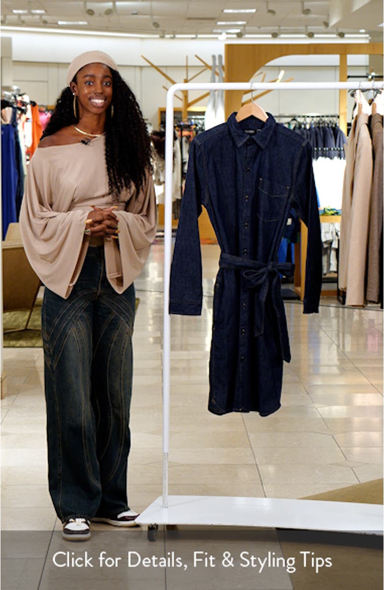 Belted Denim Shirtdress, sales video thumbnail