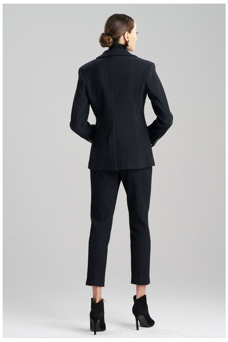 Textured Cotton Jacquard Jacket, Alternate, color, BLACK