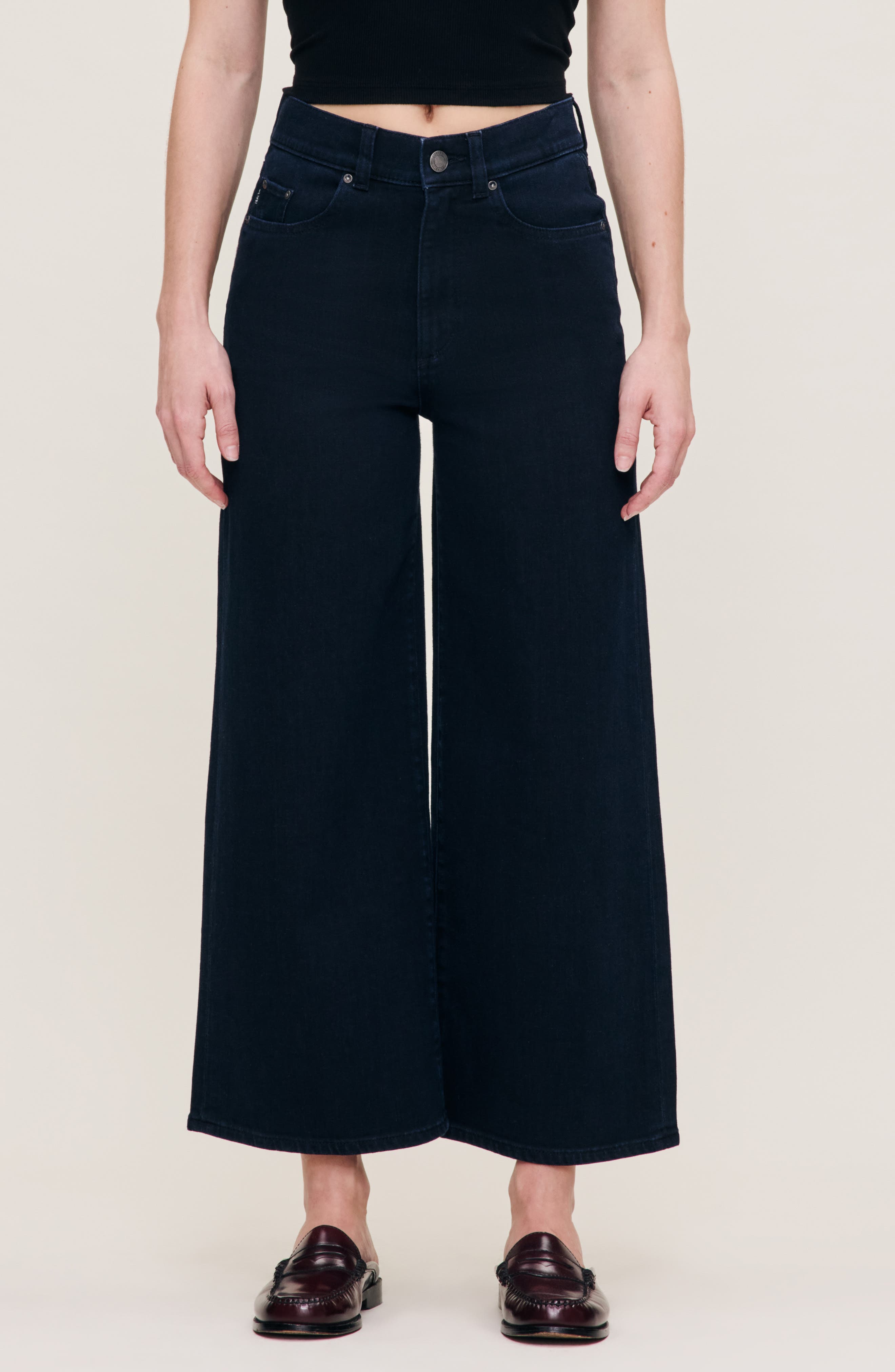 Hepburn High Waist Wide Leg Jeans