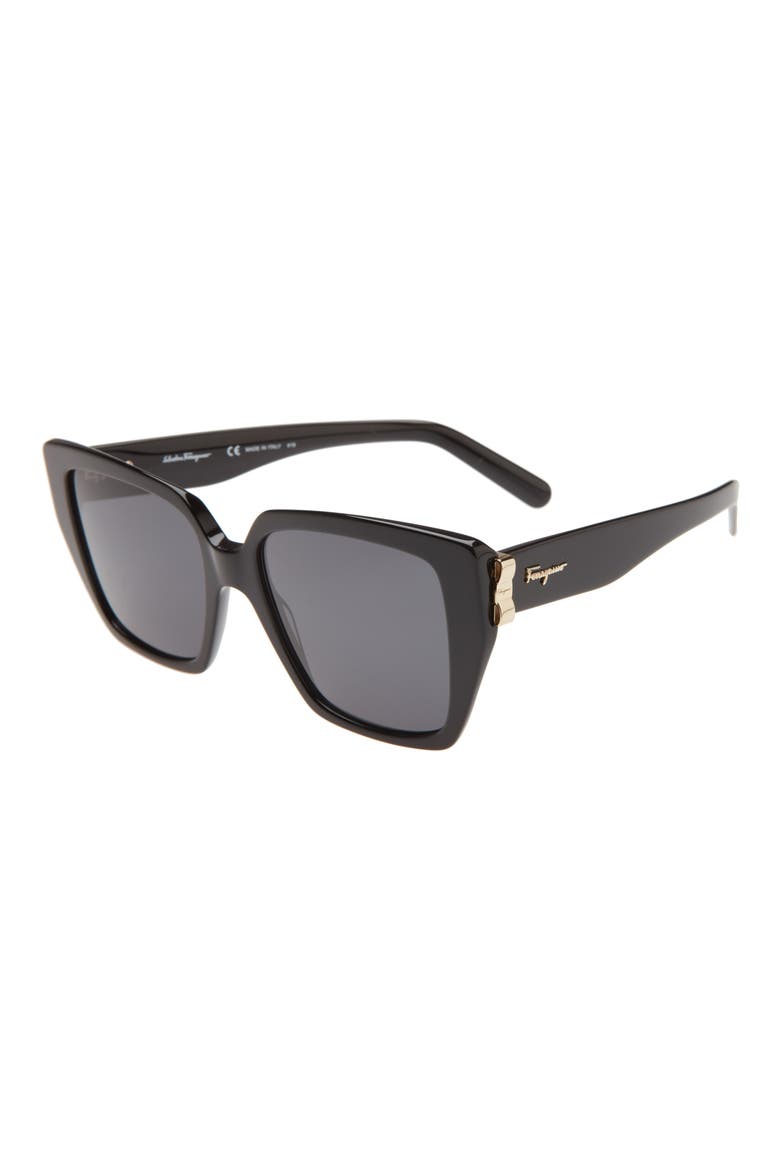 Vara 55mm Square Sunglasses, Alternate, color, BLACK/ GREY