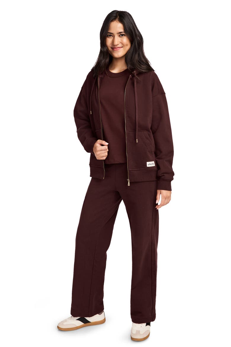 Womens The One and Only 100% Organic Cotton Full Zip Hoodie, Alternate, color, Currant