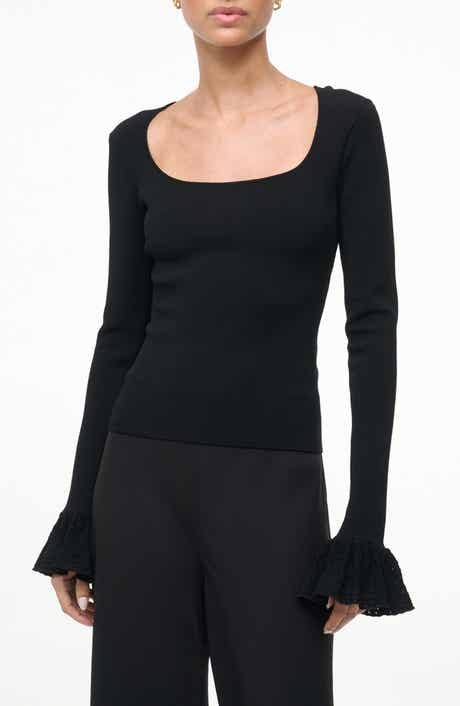 STAUD Shelley Frill Sleeve Top