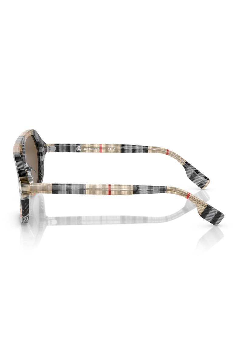 Kids' 50mm Irregular Sunglasses, Alternate, color, VINTAGE CHECK / DARK BROWN