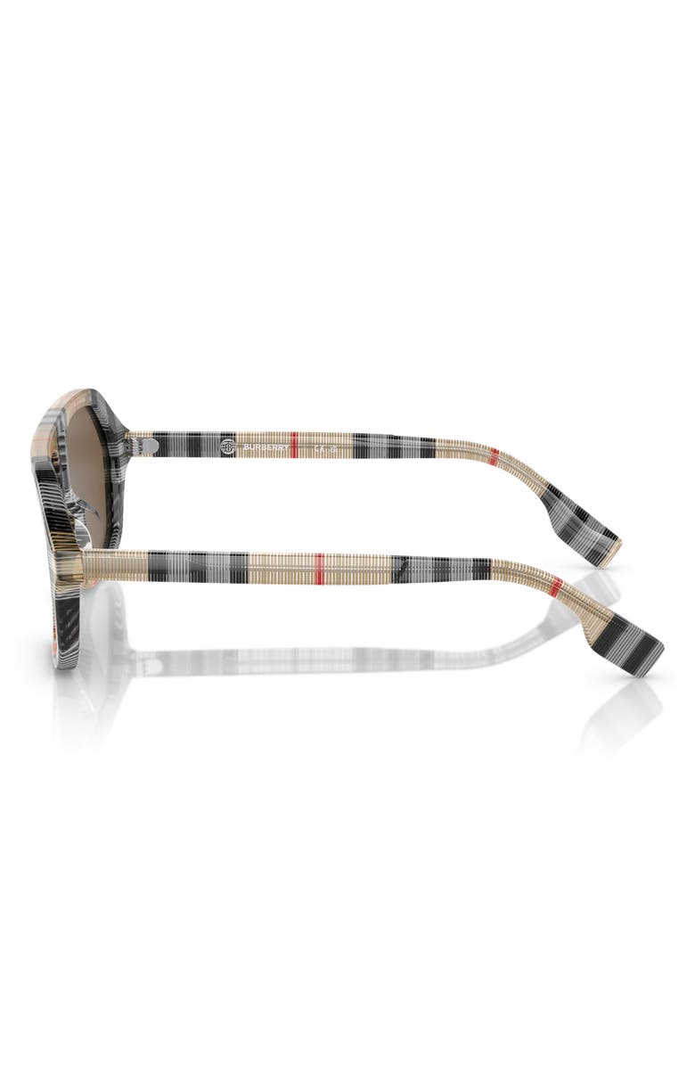 Burberry Kids' 50mm Irregular Sunglasses, Alternate, color, Vintage Check / Dark Brown