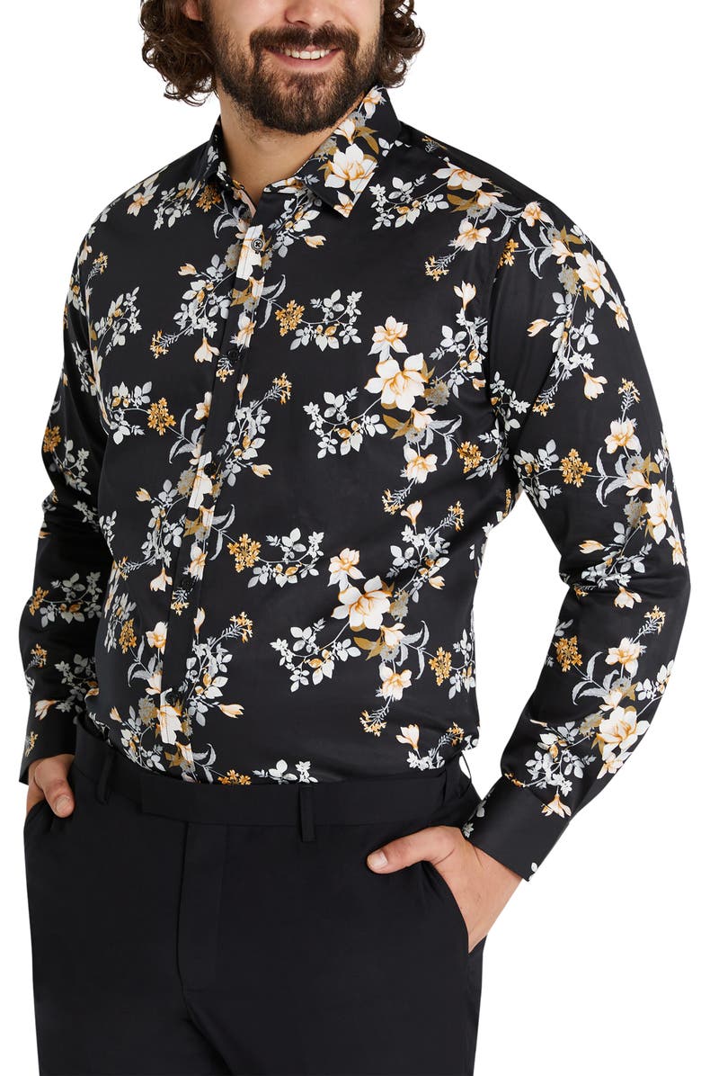 Johnny Bigg Miles Floral Button-Up Shirt, Alternate, color, 