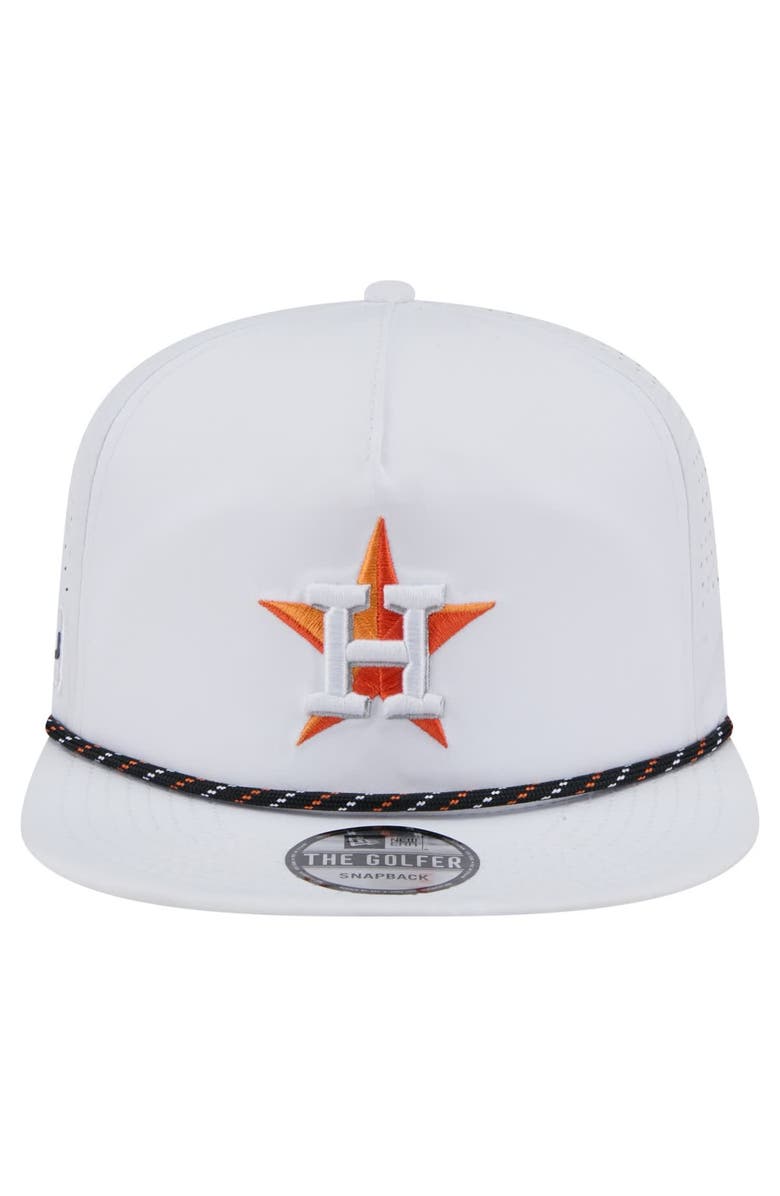 New Era Men's New Era White Houston Astros Perforated Golfer Snapback Hat, Alternate, color, 