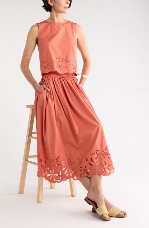 Schiffly Cotton Eyelet Shell