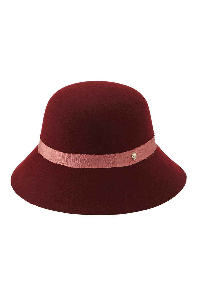 Wool Cloche Hat, Main, color, WILD BLACKBERRY