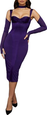 HOUSE OF CB Talika Body-Con Midi Dress