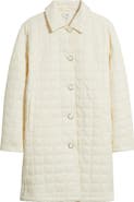 CeCe Boucle Quilted Longline Jacket