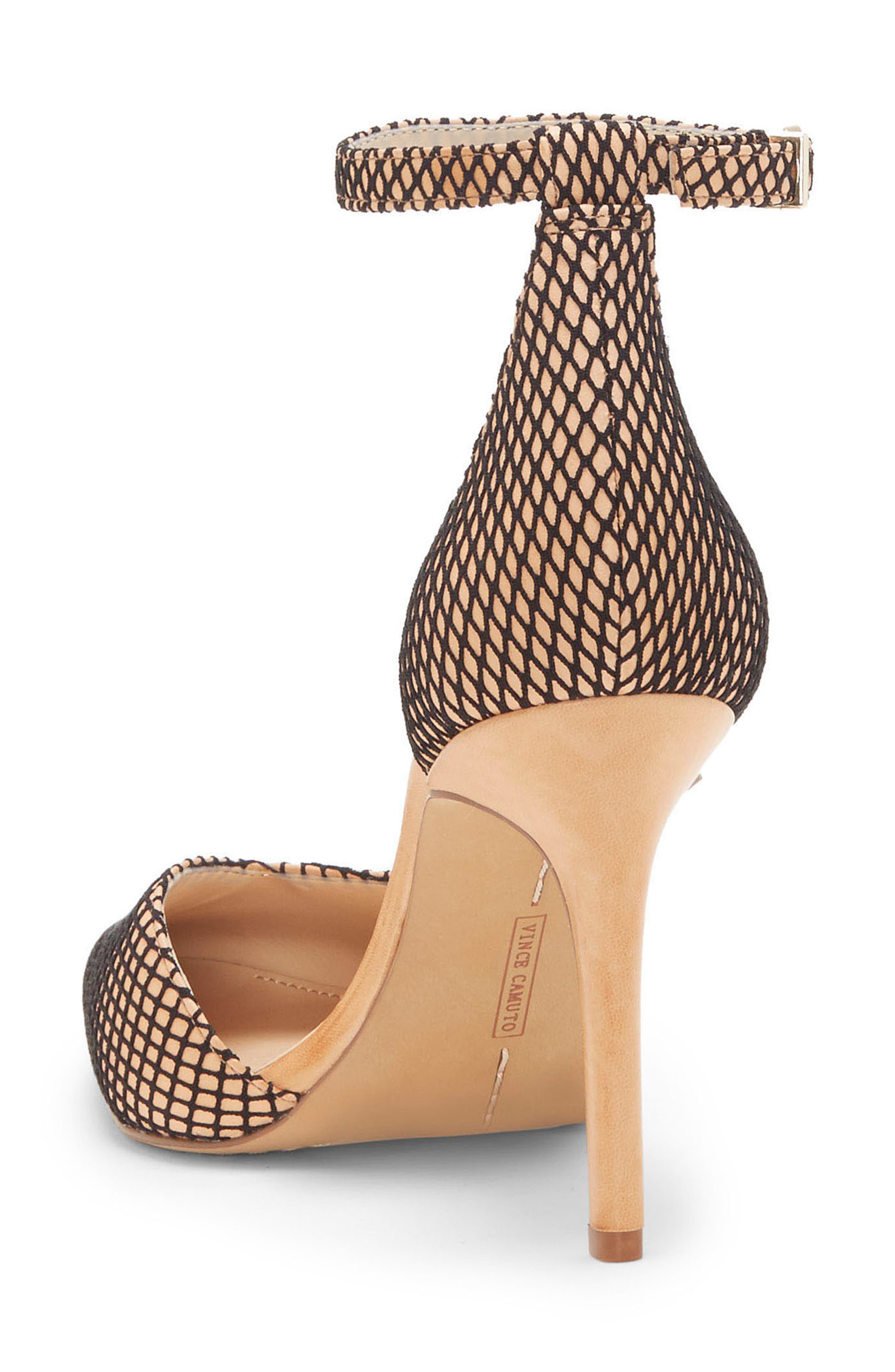 Maveena Ankle Strap Pump, Alternate, color, BLACK/ PRIVACY FABRIC