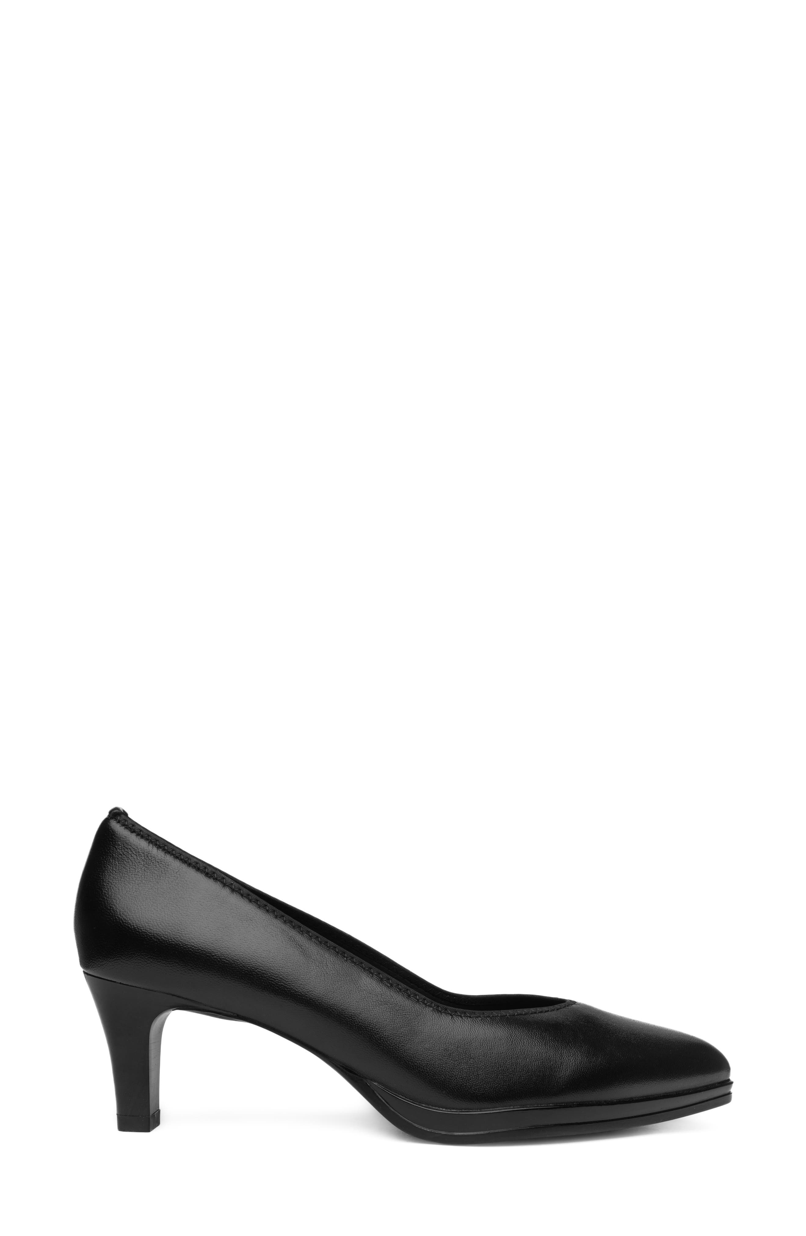 Amaryllis Leather Pump, Alternate, color, BLACK LEATHER