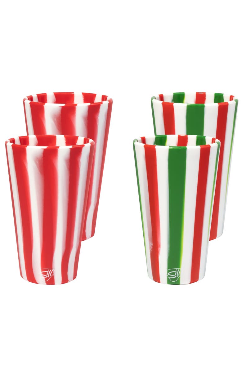 Silipint Silicone 16oz Pint Glasses 4 Pk, Main, color, Multicolored