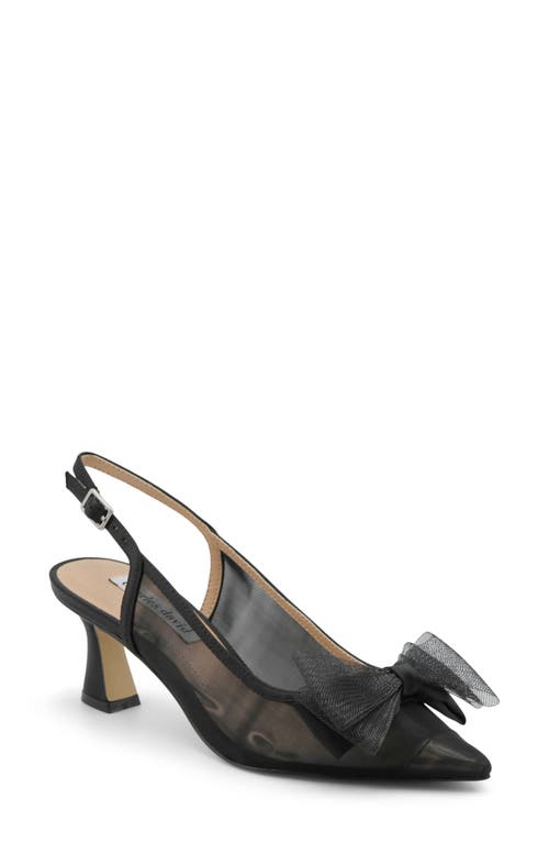 Charles David Arina Slingback Pointed Cap Toe Pump In Black