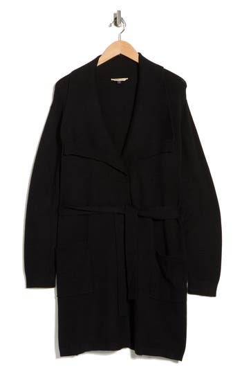 Nydj Sweater Wrap Coat In Black