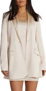 Favorite Daughter The Break Up Stretch Satin Blazer