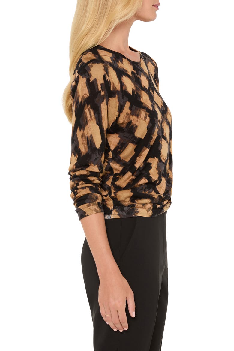 Glowy Check Cotton Blend Sweater, Alternate, color, NEUTRAL MULTI