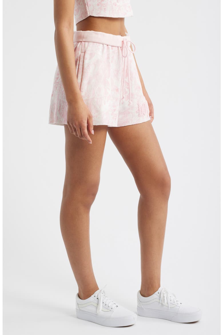 Manhunt Waffle Knit Drawstring Shorts, Alternate, color, PINK