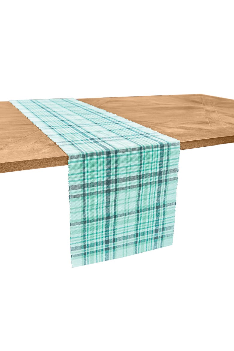McKinley Plaid Table Runner 13" x 72", Alternate, color, Blue