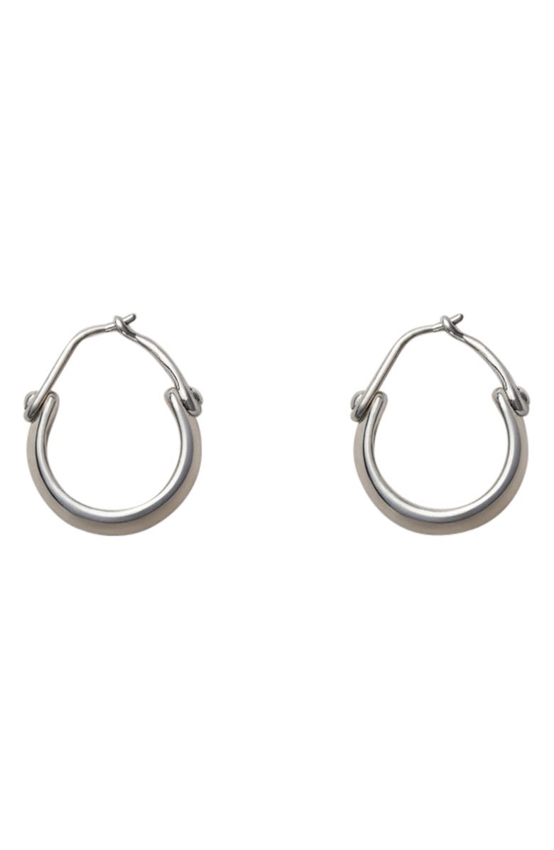 Annika Inez Sway Hoop Earrings, Main, color, Silver