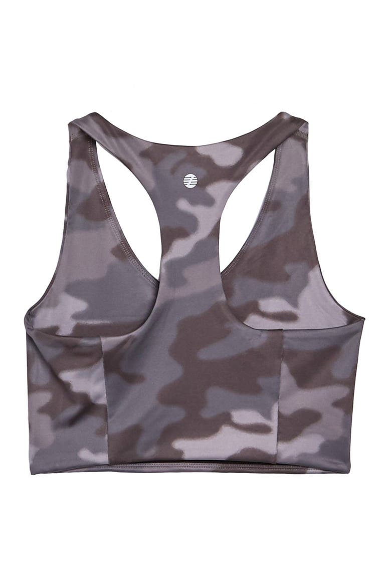 Longline Sports Bra, Alternate, color, GREY QUICK CAMO BLUR PRINT