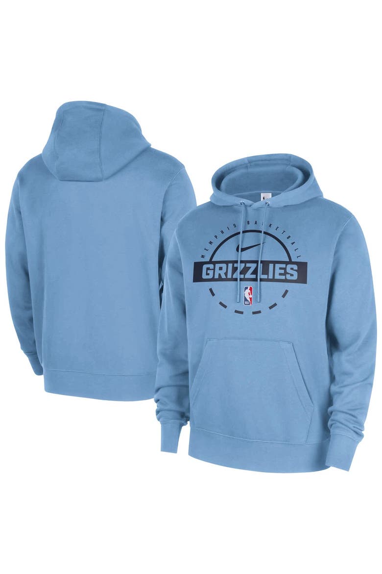 Men's Nike Light Blue Memphis Grizzlies 2025/26 Authentic Practice Club Pullover Hoodie, Main, color, Light Blue