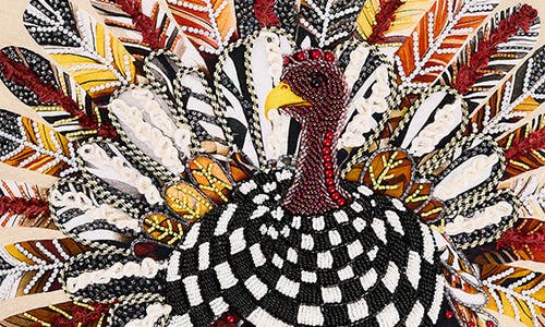 Mackenzie-childs Mackenzie Childs Checked Turkey Throw Pillow In Multi