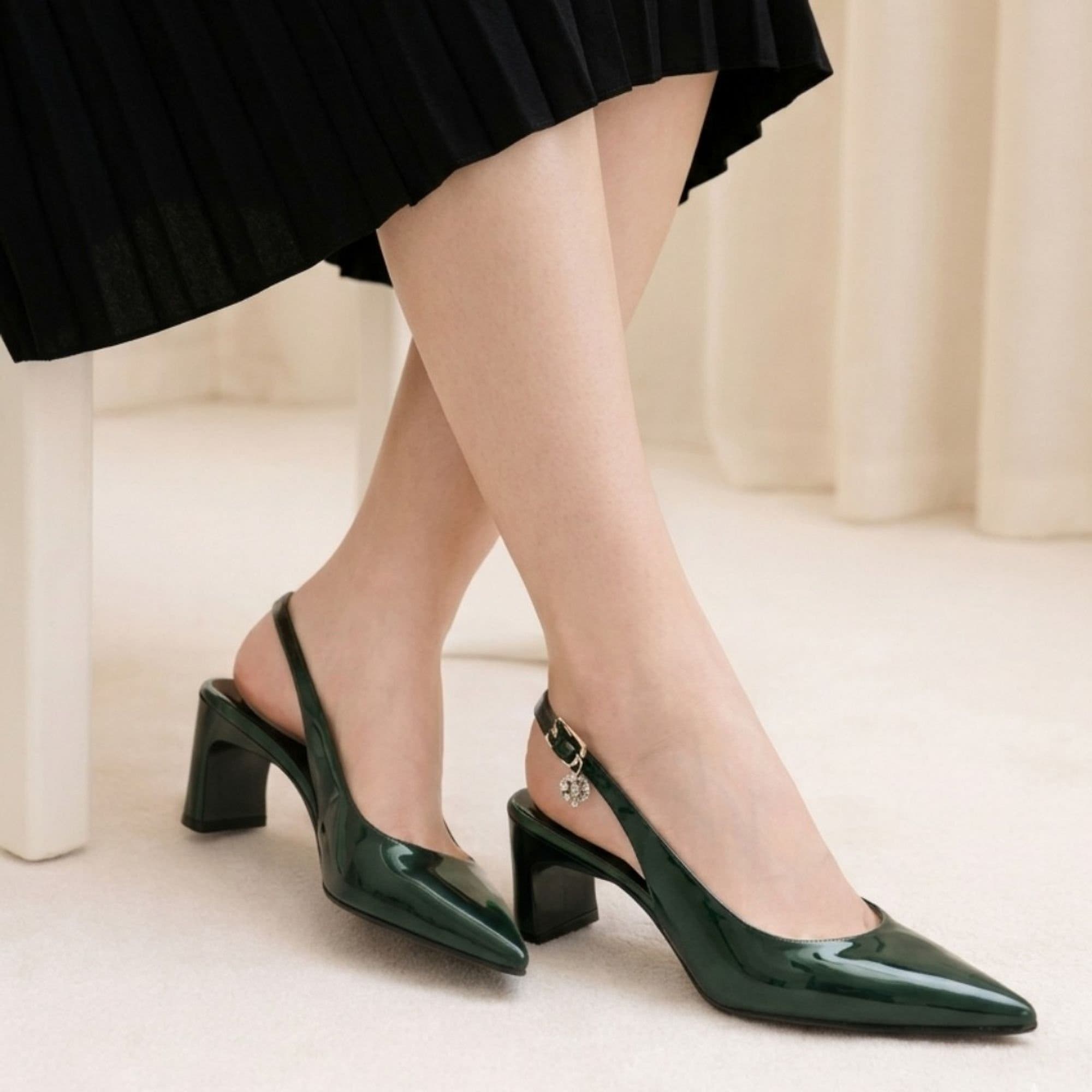 Emma Heels, Alternate, color, Dark Green