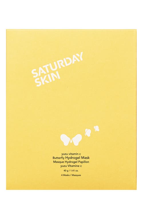 Saturday Skin Set Of 4 Yuzu Vitamin C Butterfly Hydrogel Mask In Transparent