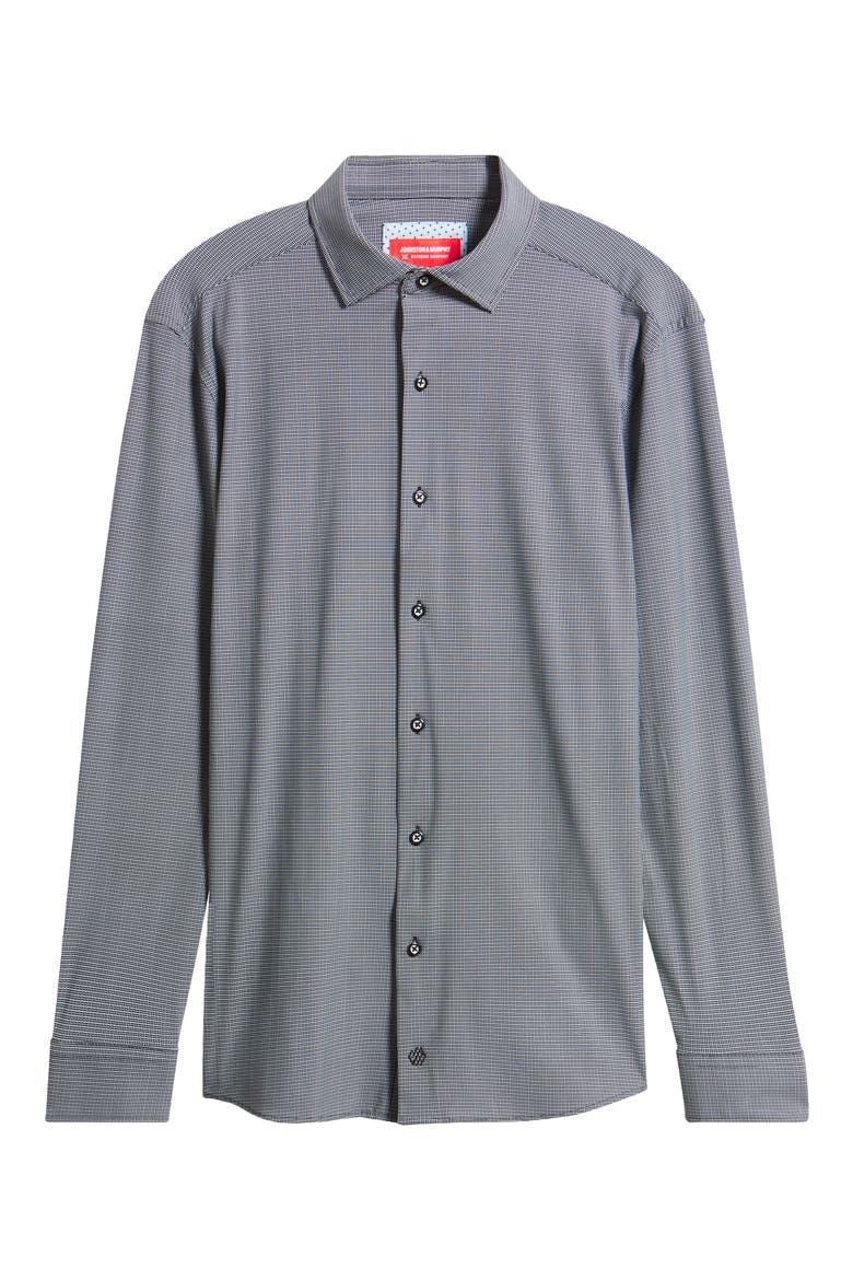 XC Motion Performance Knit Button-Up Shirt, Alternate, color, BLACK BOX