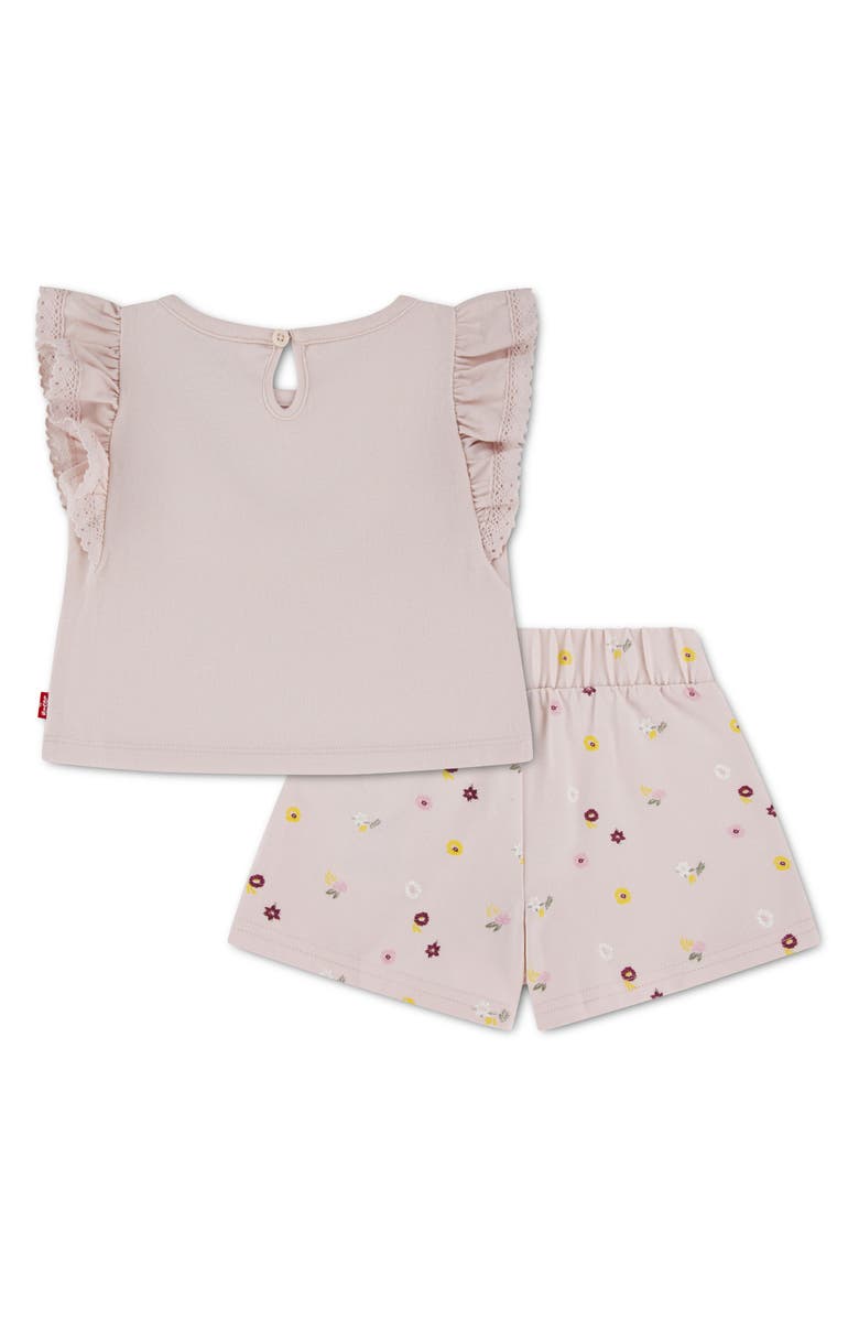 Levi's Ditsy Flutter Sleeve Top & Skort Set, Alternate, color, Crystal Pink