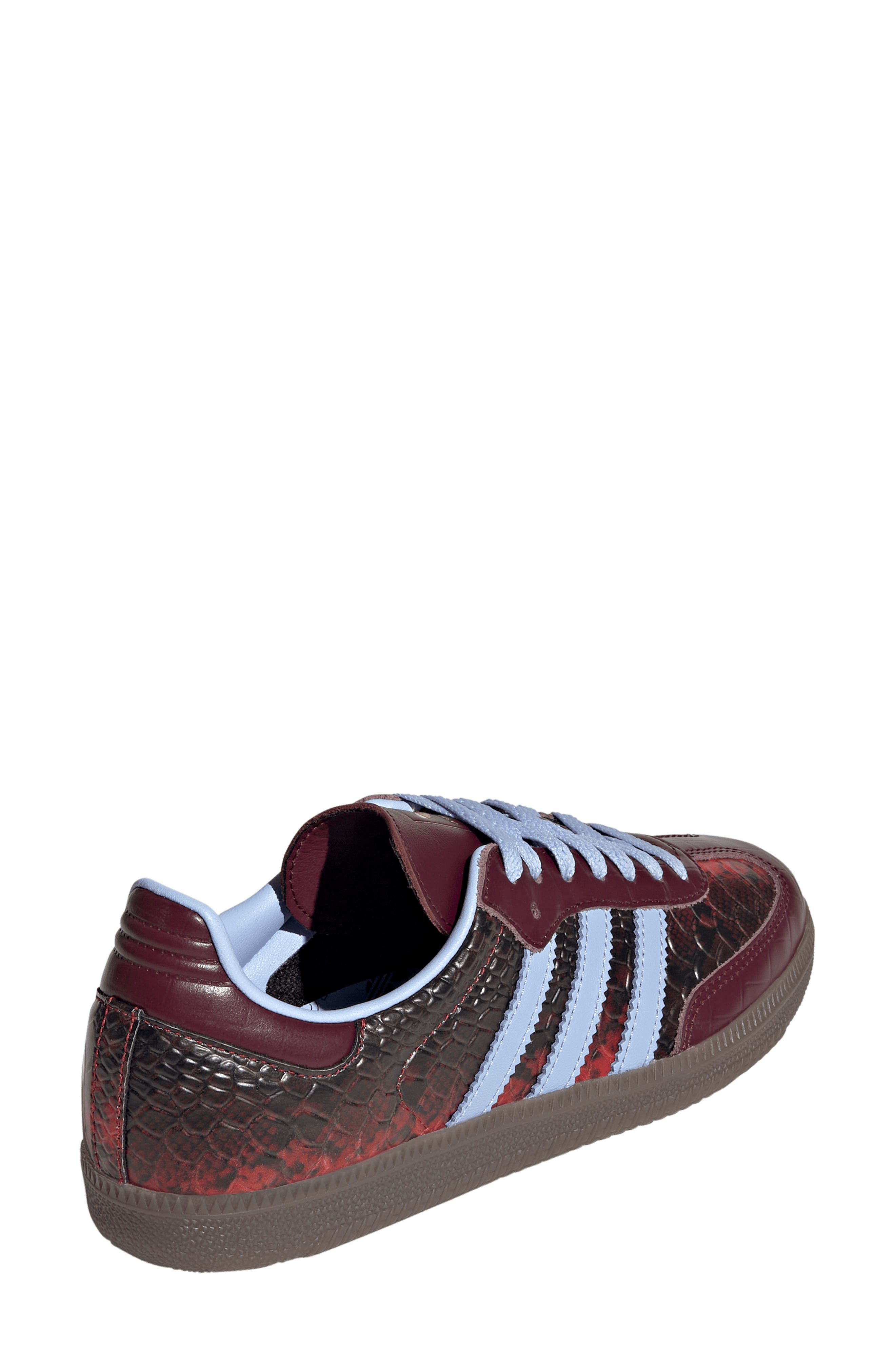Samba OG Leather Sneaker, Alternate, color, MAROON/ BLUE DAWN/ GOLD MET.
