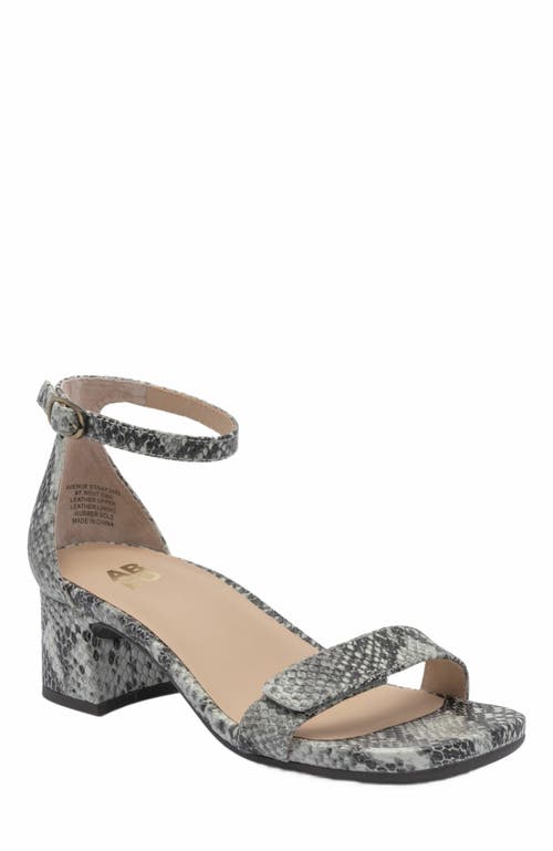 Abeo Avenue Strap Heels In Snake Print - Metatarsal