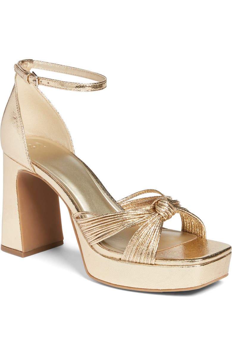 BP. Harlow Ankle Strap Platform Sandal, Main, color, Gold Light Metallic