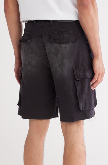Relaxed Print Cargo Shorts