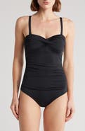 JANTZEN Flora Bandeau One Piece Swimsuit