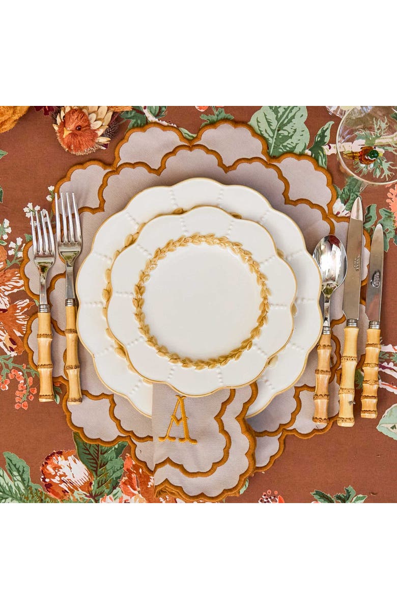 Mrs. Alice Lily Placemats, Alternate, color, Mustard