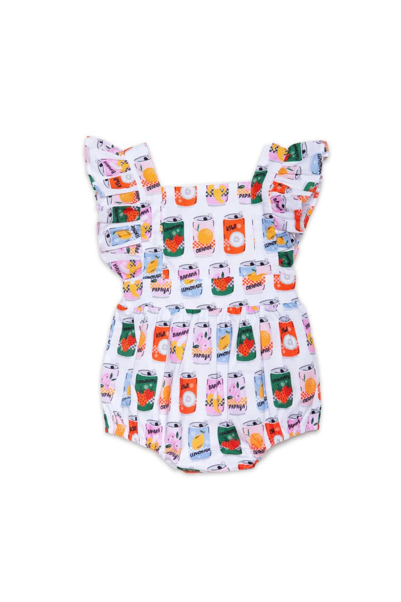 Ruffle Sleeve Bubble Romper, Main, color, Soda Pop