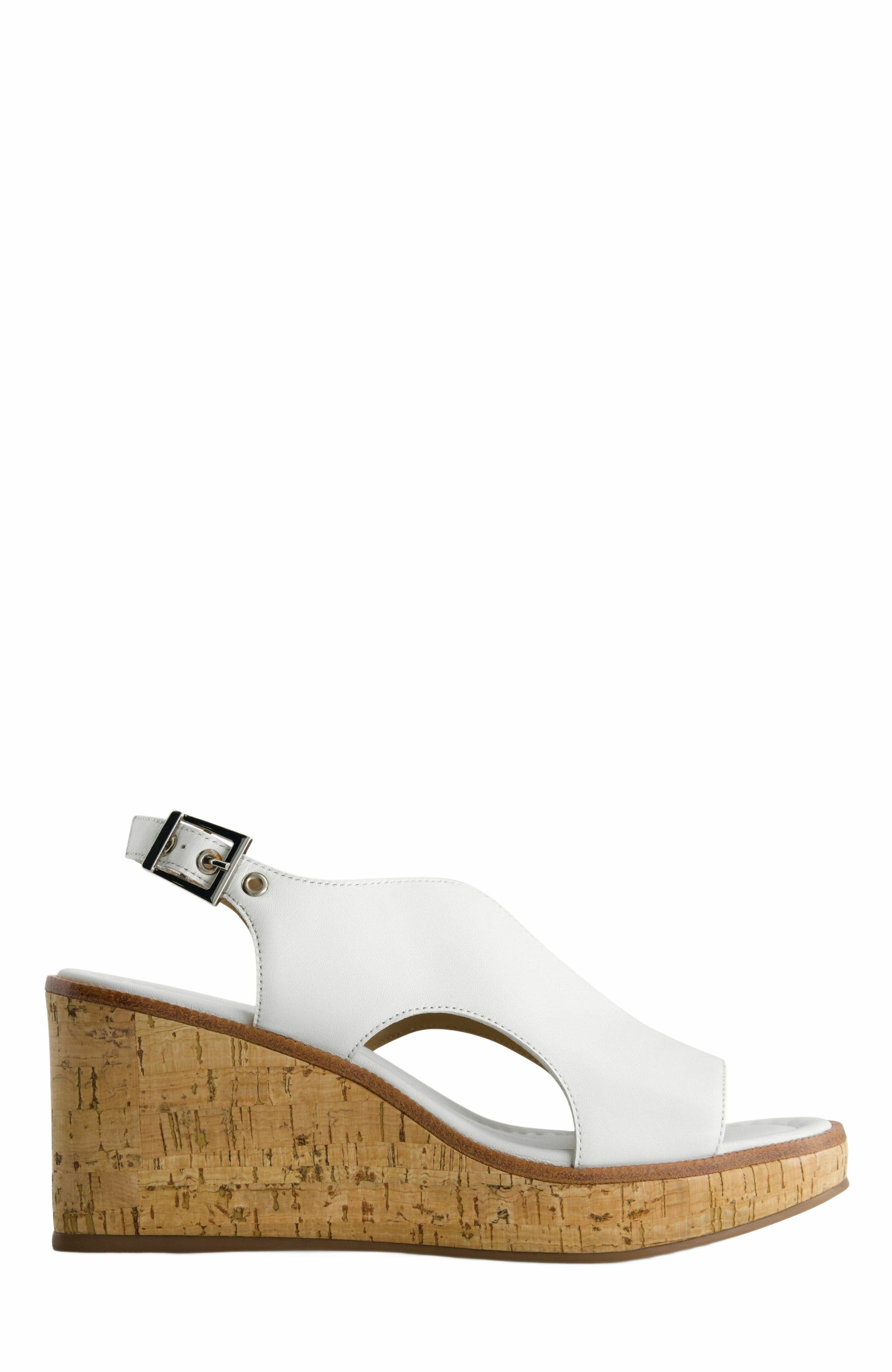 Bernardo Footwear Kuarta Wedge Sandal, Main, color, White