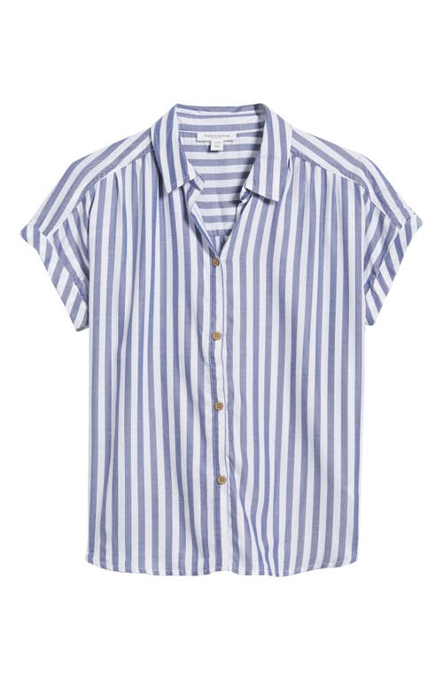 Beachlunchlounge Darby Short Sleeve Button-up Shirt In Barrier Island