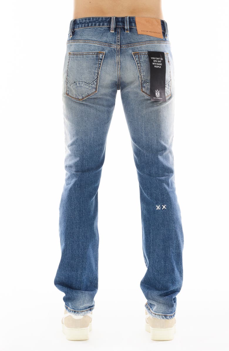 Cult of Individuality Greaser Distressed Straight Leg Jeans, Alternate, color, Heath