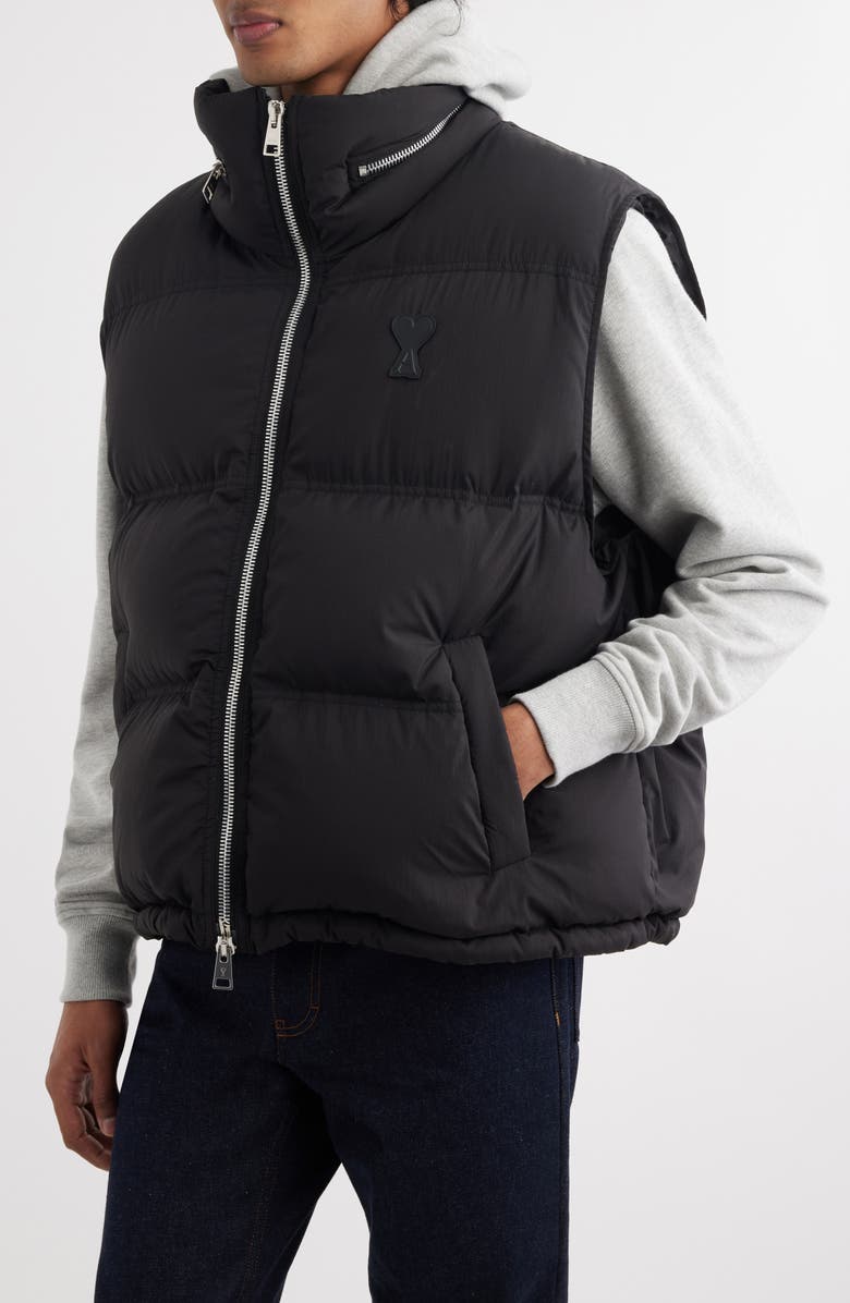 AMI PARIS Ami de Coeur Puffer Vest, Alternate, color, 