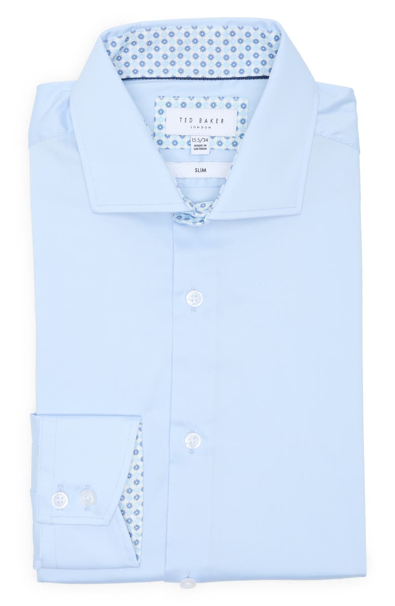 Ted Baker London Slim Fit Dress Shirt, Alternate, color, Blue