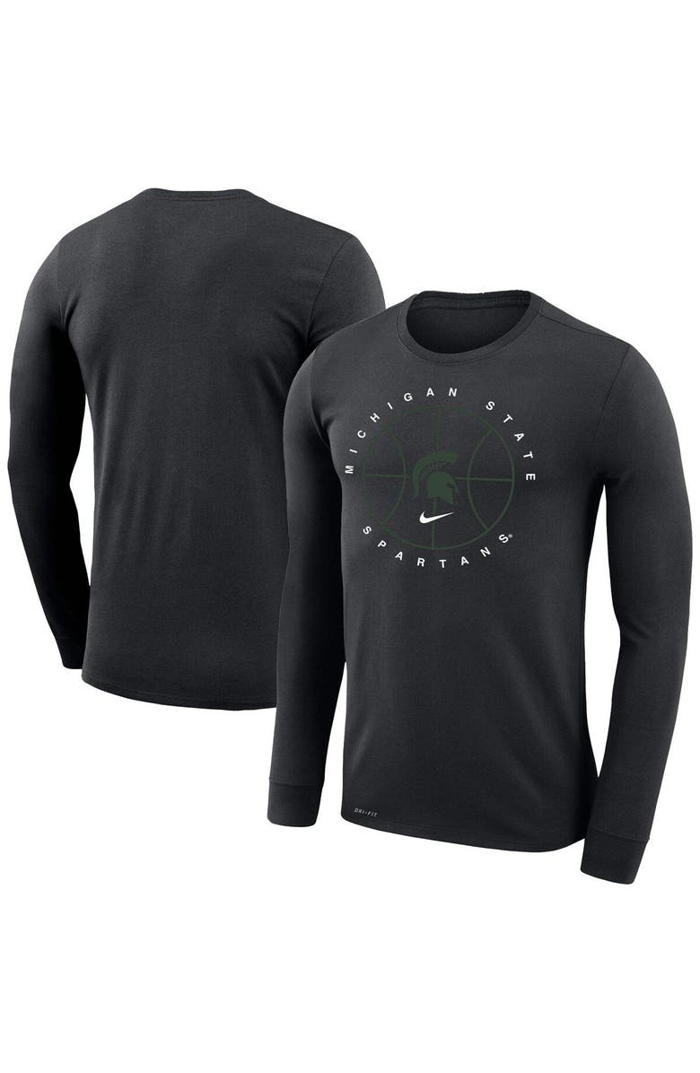 Nike Men's Nike Black Michigan State Spartans Basketball Icon Legend Performance Long Sleeve T-Shirt, Main, color,