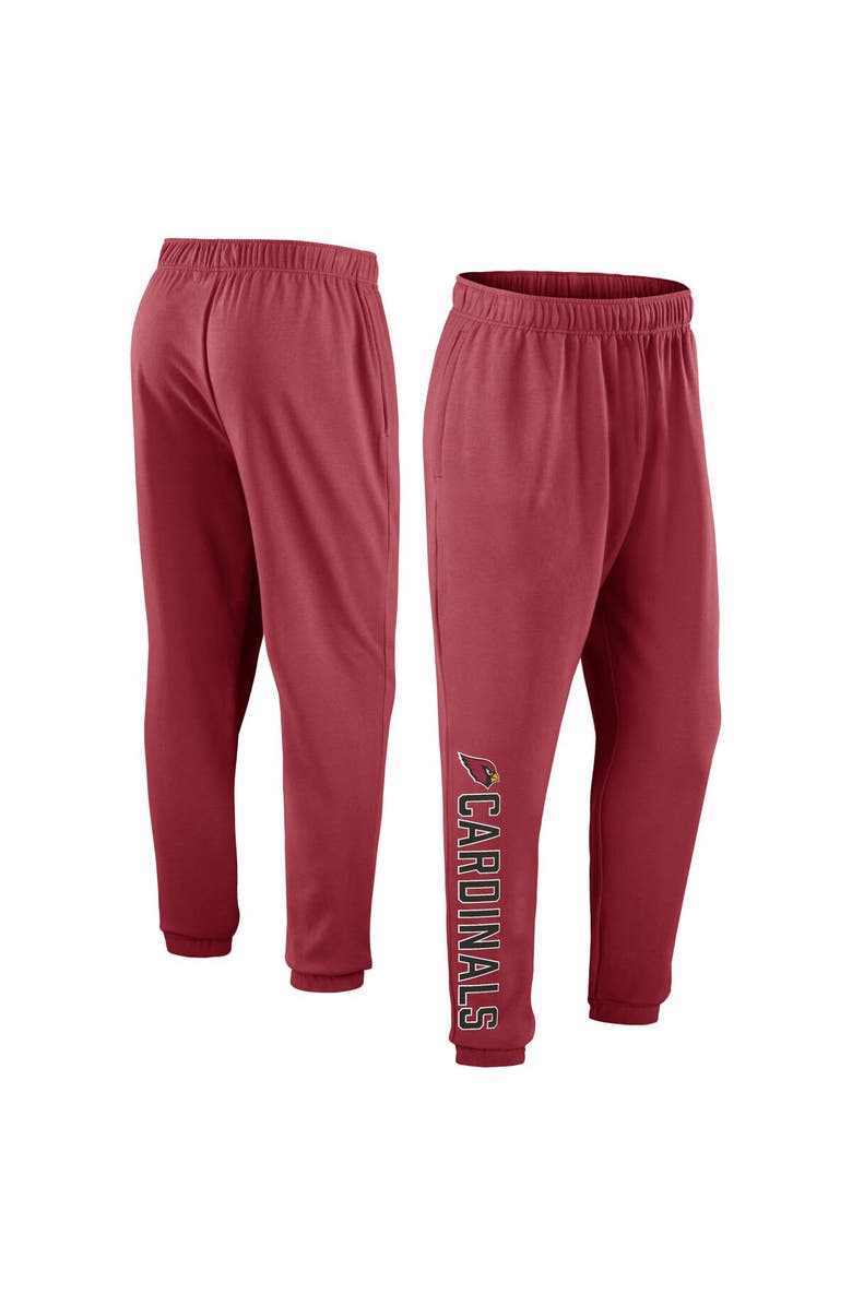 FANATICS Men's Fanatics Branded Cardinal Arizona Cardinals Chop Block Fleece Sweatpants, Main, color, Cardinal